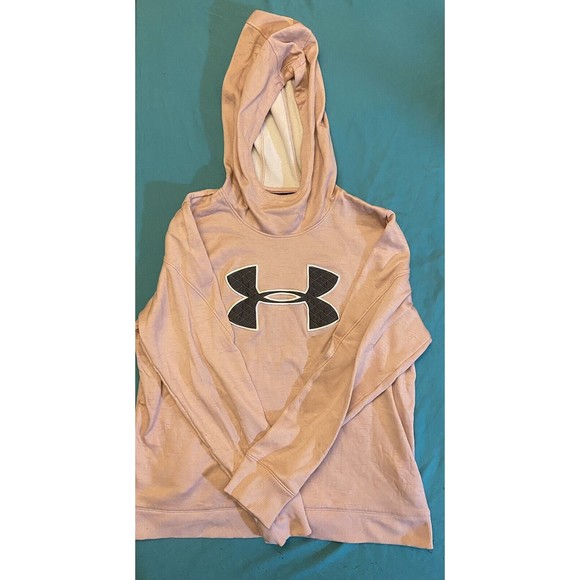 Under armour Sweaters - Under Armour Sweatshirt Hoodie Fleece Pink/Gray Women's Size XL